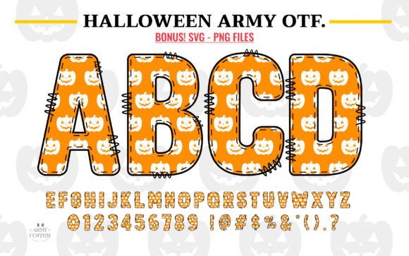 Halloween Army Pumpkin: A Creative Font for Spooky Projects