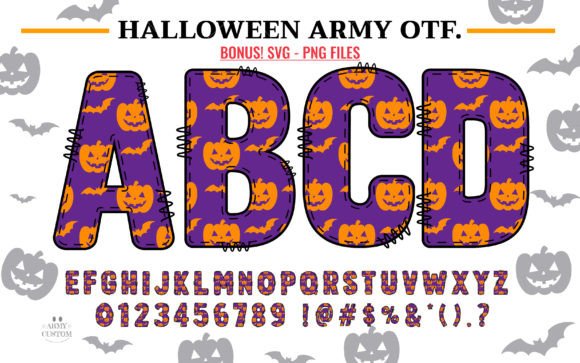 Halloween Army Pumpkin Bat: A Creative Font for Spooky Projects