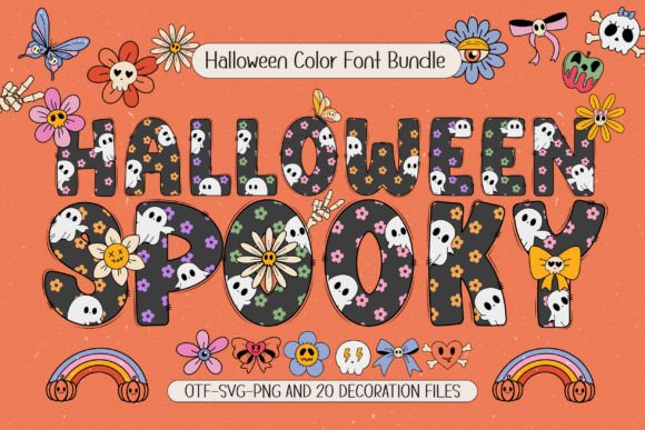 Halloween Spooky: Merging Autumn's Palette with Playful Ghosts