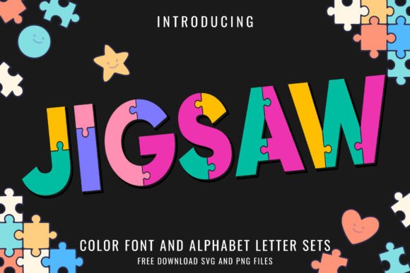 Jigsaw Pastel: A Playful Color Font for Creative Projects
