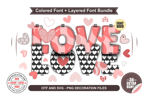 Love Bundle: Layered SVG & TTF Fonts for Your Projects