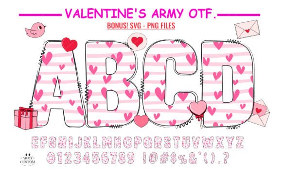 Love Valentine's Army Stripe: A Font That Tells a Story