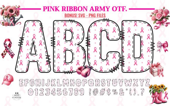 Pink Ribbon Army4: A Typeface Woven with Purpose