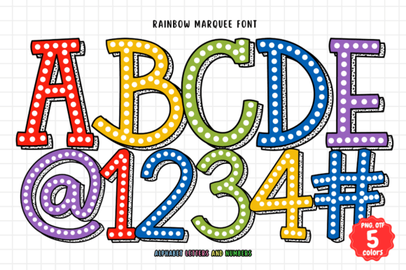 Rainbow Marquee: A Handwritten Font That Pops