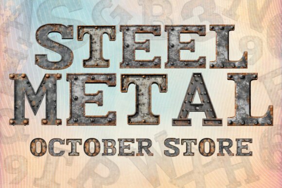 Steel Metal Font: Bold Industrial Typography