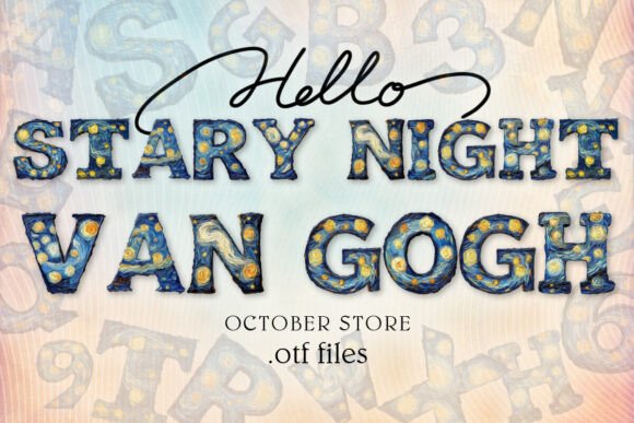 The Starry Night Van Gogh Font: A Brushstroke of Genius